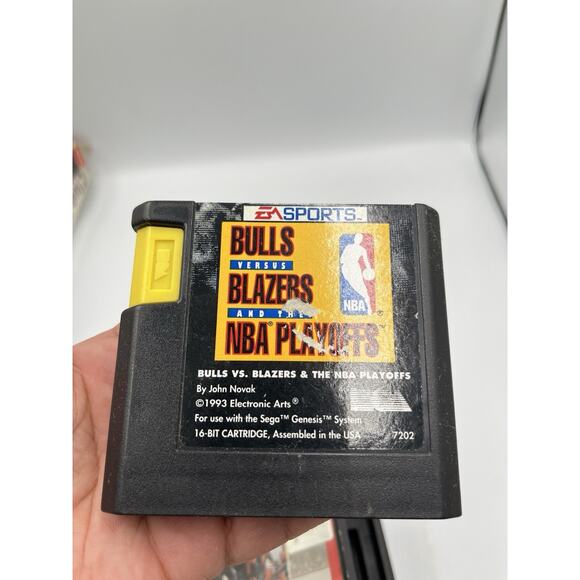 Bulls vs. Blazers and the NBA Playoffs (Sega Genesis, 1993) No Manual- Tested - Picture 6 of 8
